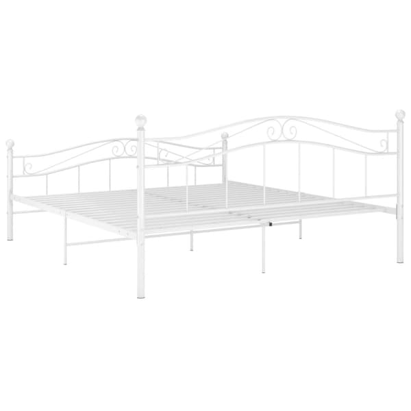 vidaXL sengestel 160x200 cm metal hvid