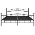 Miniatyrbillede 3 af 8: vidaXL sengestel sort metal 160 x 200 cm