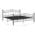 Miniatyrbillede 8 af 8: vidaXL sengestel 180x200 cm metal sort
