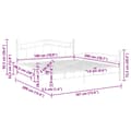 Miniatyrbillede 8 af 8: vidaXL sengestel 180x200 cm metal hvid