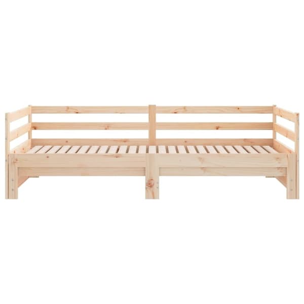 vidaXL daybed med udtræk 2x(90x190) cm massivt fyrretræ