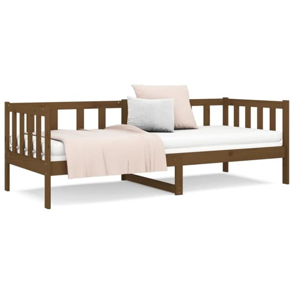 vidaXL daybed 80x200 cm massivt fyrretræ gyldenbrun