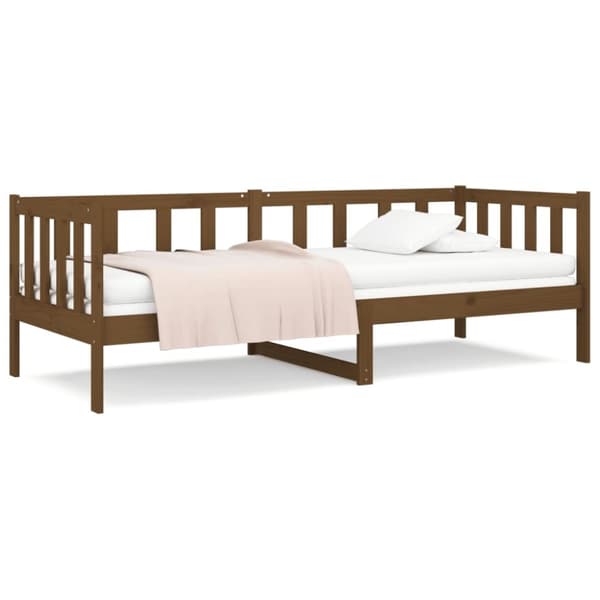 vidaXL daybed 80x200 cm massivt fyrretræ gyldenbrun