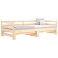 Miniatyrbillede 5 af 11: vidaXL daybed med udtræk 2x(80x200) cm massivt fyrretræ