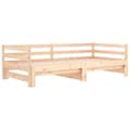 Miniatyrbillede 7 af 11: vidaXL daybed med udtræk 2x(80x200) cm massivt fyrretræ
