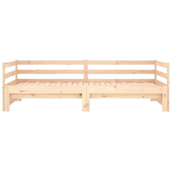 vidaXL daybed med udtræk 2x(80x200) cm massivt fyrretræ