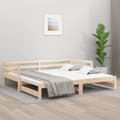 Miniatyrbillede 11 af 11: vidaXL daybed med udtræk 2x(80x200) cm massivt fyrretræ
