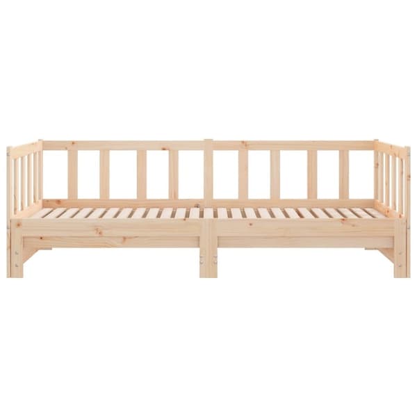 vidaXL Sohvasänky ulosvedettävä 2x (80x200) cm täysi mänty