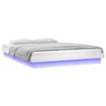 Miniatyrbillede 5 af 11: vidaXL sengeramme med LED-lys 120x200 cm massivt træ hvid