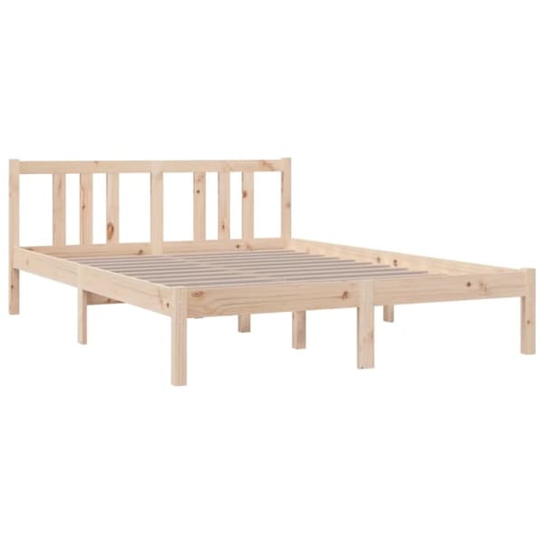 vidaXL sengeramme 135x190 cm massivt træ