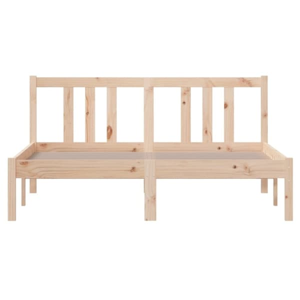 vidaXL sengeramme 135x190 cm massivt træ