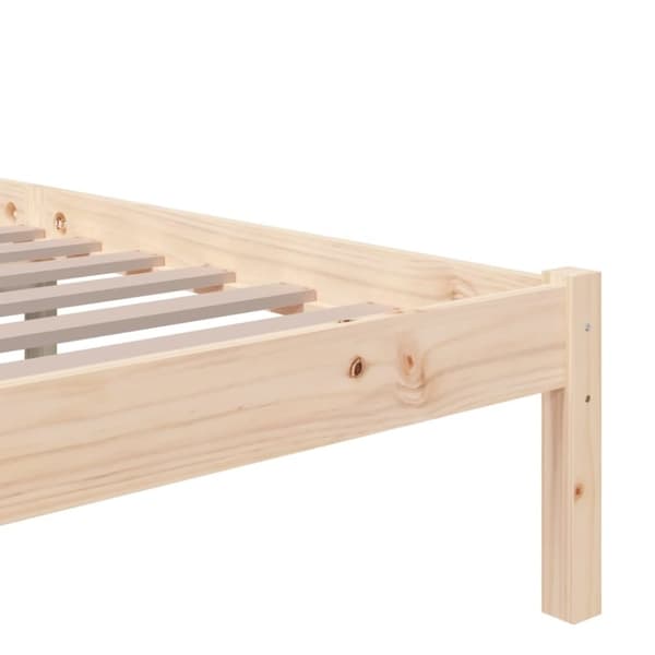 vidaXL sengeramme 135x190 cm massivt træ