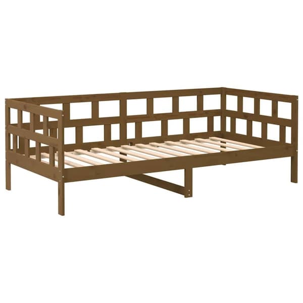 vidaXL daybed 80x200 cm massivt fyrretræ gyldenbrun
