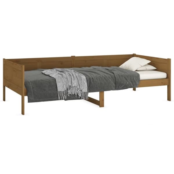 vidaXL daybed 80x200 cm massivt fyrretræ gyldenbrun