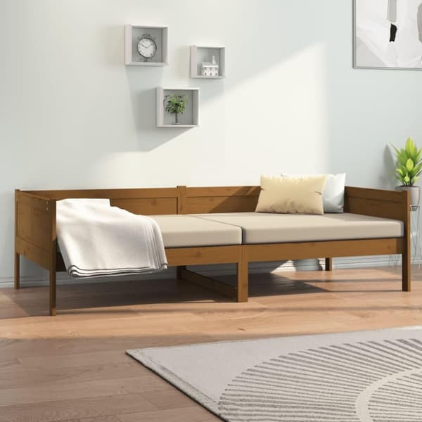 vidaXL daybed 80x200 cm massivt fyrretræ gyldenbrun