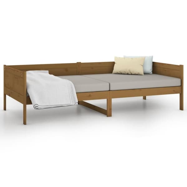 vidaXL daybed 80x200 cm massivt fyrretræ gyldenbrun