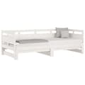 Miniatyrbillede 4 af 11: vidaXL daybed med udtræk 2x(90x200) cm massivt fyrretræ hvid