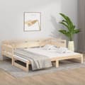 Pikkukuva 5 / 11: vidaXL Sohvasänky ulosvedettävä täysi mänty 2x (80x200) cm