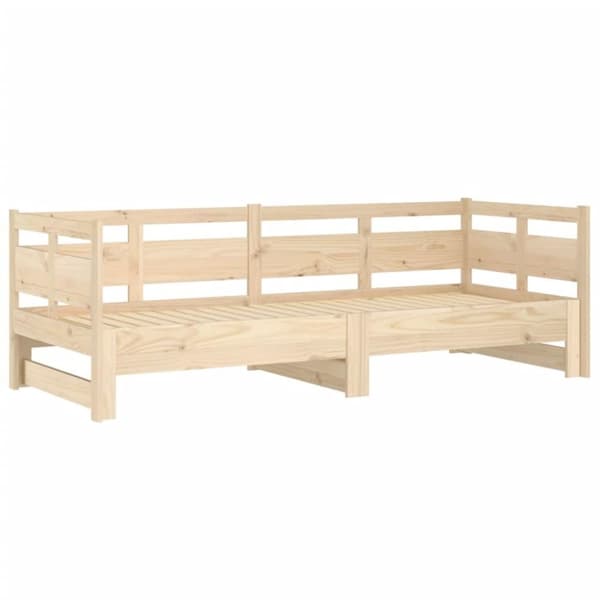 vidaXL Sohvasänky ulosvedettävä täysi mänty 2x (80x200) cm