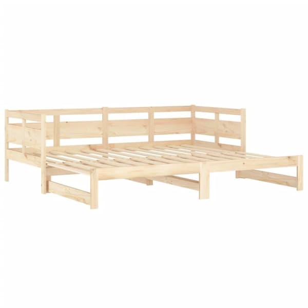 vidaXL Sohvasänky ulosvedettävä täysi mänty 2x (80x200) cm