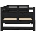 Miniatyrbillede 9 af 11: vidaXL daybed med udtræk 2x(90x190) cm massivt fyrretræ sort