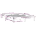 Miniatyrbillede 10 af 10: vidaXL sengeramme 160x200 cm massivt fyrretræ hvid