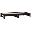 Miniatyrbillede 9 af 11: vidaXL daybed med udtræk 2x(90x200) cm massivt fyrretræ sort