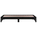 Miniatyrbillede 10 af 11: vidaXL daybed med udtræk 2x(90x200) cm massivt fyrretræ sort