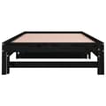 Miniatyrbillede 11 af 11: vidaXL daybed med udtræk 2x(90x200) cm massivt fyrretræ sort