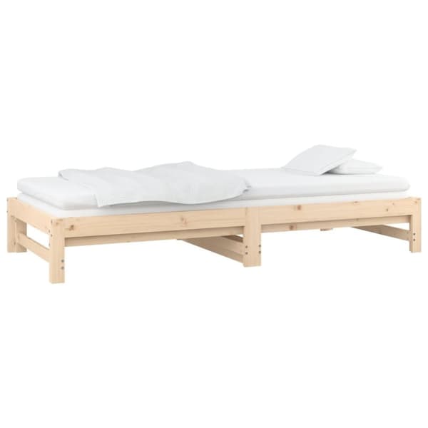 vidaXL daybed med udtræk 2x(80x200) cm massivt fyrretræ
