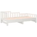 Miniatyrbillede 8 af 11: vidaXL daybed med udtræk 2x(90x200) cm massivt fyrretræ hvid