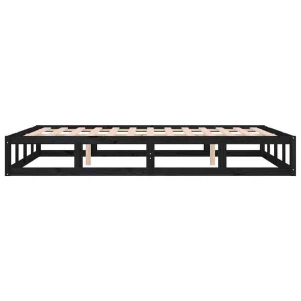 vidaXL sengeramme 120x200 cm massivt træ sort