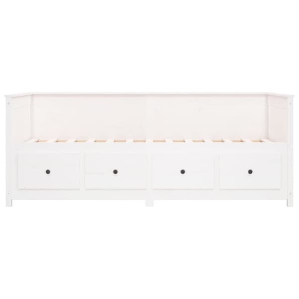 vidaXL daybed uden madras 80x200 cm massivt fyrretræ hvid