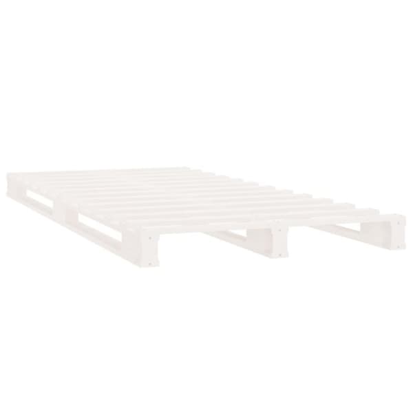 vidaXL palleseng 90x200 cm massivt fyrretræ hvid