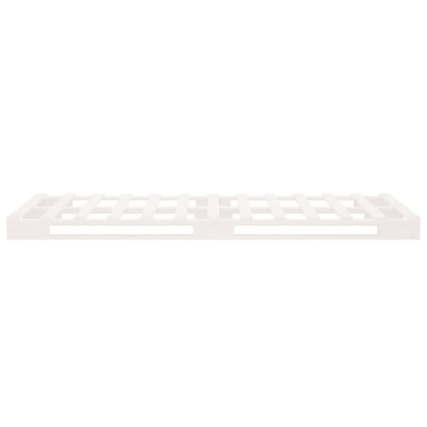 vidaXL palleseng 90x200 cm massivt fyrretræ hvid