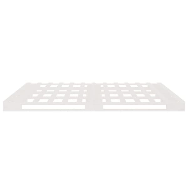 vidaXL palleseng 150x200 cm kingsize massivt fyrretræ hvid