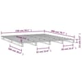 Miniatyrbillede 8 af 9: vidaXL palleseng 150x200 cm kingsize massivt fyrretræ hvid