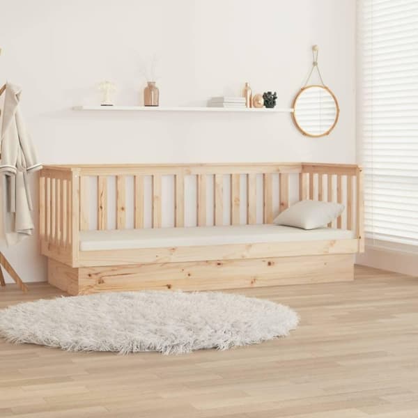 vidaXL Dagbädd utan madrass 75x190 cm massiv trä furu