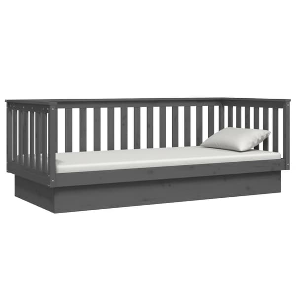 vidaXL daybed 90x200 cm massivt fyrretræ grå