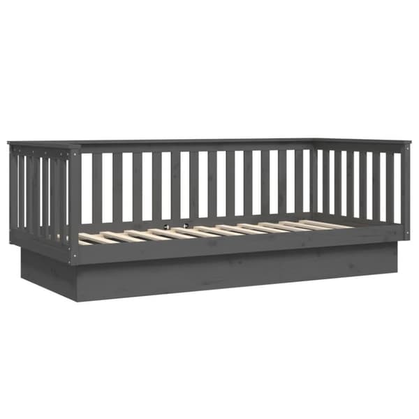 vidaXL daybed 90x200 cm massivt fyrretræ grå