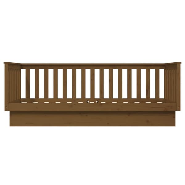 vidaXL daybed 90x200 cm massivt fyrretræ gyldenbrun