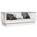 Miniatyrbillede 3 af 11: vidaXL daybed med reol uden madras 75x190 cm massivt fyrretræ hvid