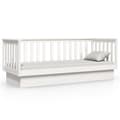 Miniatyrbillede 5 af 11: vidaXL daybed med reol uden madras 75x190 cm massivt fyrretræ hvid