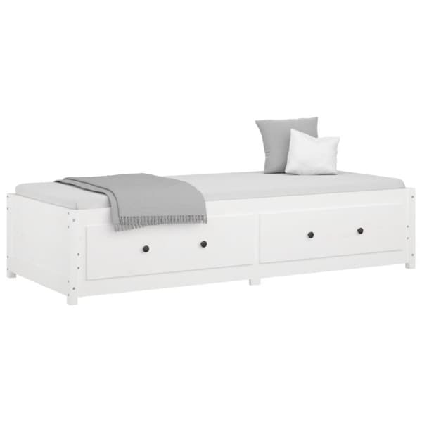 vidaXL daybed uden madras 90x200 cm massivt fyrretræ hvid