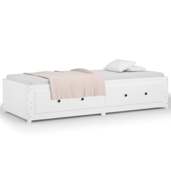 vidaXL daybed uden madras 90x200 cm massivt fyrretræ hvid