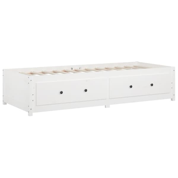 vidaXL daybed uden madras 90x200 cm massivt fyrretræ hvid