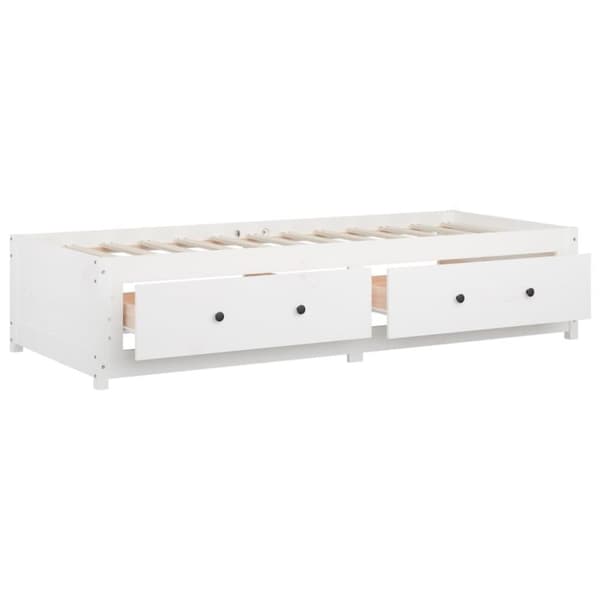 vidaXL daybed uden madras 90x200 cm massivt fyrretræ hvid