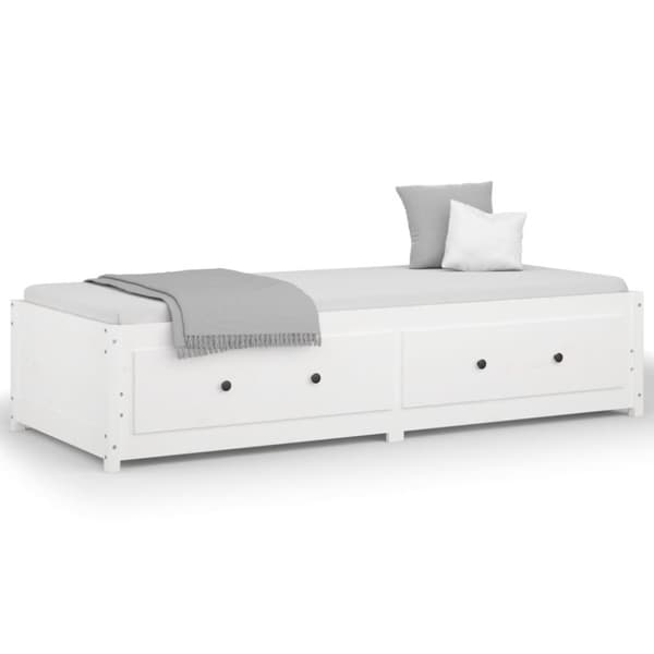 vidaXL daybed uden madras 90x200 cm massivt fyrretræ hvid