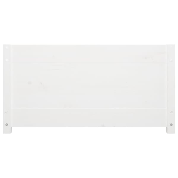 vidaXL dagseng hvid 75x190 cm lille enkelt massivt træ fyr