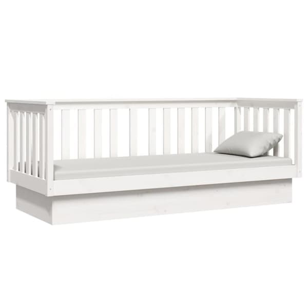 vidaXL Dagseng uten madrass hvit 75x190 cm heltre furu